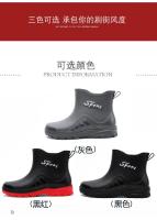 Botas de lluvia para hombre, botas desnudas a la moda, zapatos antideslizantes para trabajo de Chef, zapatos de pesca de goma impermeables y duraderos, zapatillas de deporte para hombre 2023 - details 26