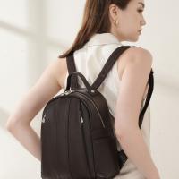 Mochila de piel de vaca de primera capa versátil de gran capacidad Mochila de mujer bolso versátil de cuero suave - details 5