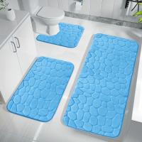 Juego de 3 Alfombras de Baño de Almohadilla de Grijear Suaves y Cómodas para Uso en Baños - details 5