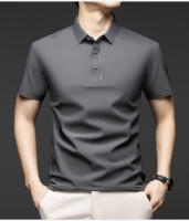 Novedad de verano, polo de manga corta con cuello, camiseta informal versátil de diseño fino de color sólido simple y a la moda para hombre - details 3
