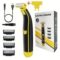 Afeitadora eléctrica recargable para hombres, maquinilla de afeitar para Barba, recortadora corporal, máquina de limpieza para el cuidado facial del cabello, regalos de vacaciones - details 1