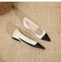 Nuevo estilo elegante de celebridad, cadena dorada, zapatos individuales de tacón bajo, zapatos individuales casuales - details 26