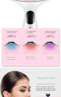 Instrumento de belleza para cuello multifunción con luz en color Instrumento de masaje para cara y cuello - details 3