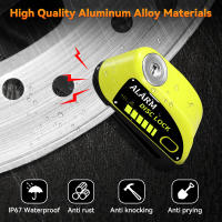 Cerradura de Alarma para Motocicleta Anchtek Resistente al Agua para Bicicleta con Alarma de 110db Accesorios de Candada de Freno de Disco de Moto - details 3