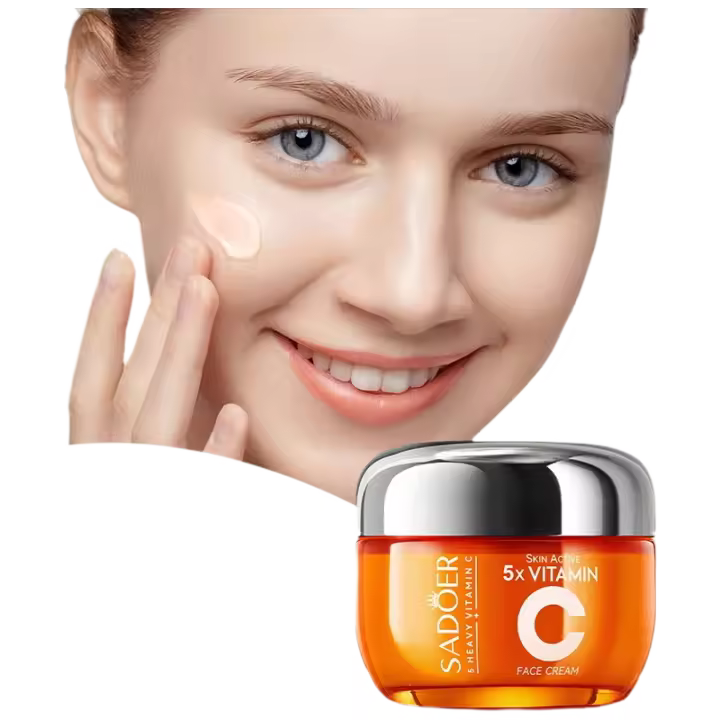 Crema Facial de Vitamina C de Cinco Dimensiones Anti-Envejecimiento, Suavizante de Arrugas, Hidratante, Ligerador de Piel - 1