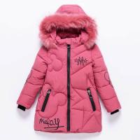 Chaqueta De Invierno Para Niñas Con Estampado De Letras Cálido Con Capucha Desmontable Protección Contra El Viento Ropa De Moda Para 4-12Años Talla Verdadera Material COTTON Y POLYESTER - details 7