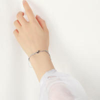 Pulsera de Estrella de Doble Capa Plateada Diseño Ins para Mujeres Estilo Coreano de Verano - details 2