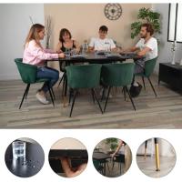 Mesa de Comedor Extensible de Acero Estilo Industrial 4-6 Personas Para Sala de Estar y Cocina - details 3