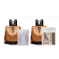 Mochila de viaje para mujer de cuero PU vintage gran capacidad bolsa escolar para adolescente bolsa de negocios femenina bolsa de lujo - details 18