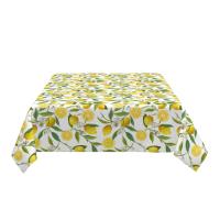Mantel rectangular con hojas de árbol de limón, mantel antiarrugas, impermeable, paño limpiable, decoración de mesa para el hogar - details 5