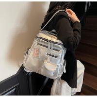 Nueva Mochila Con Cremallera Multibolsillo Para Estudiantes Universitarios, Mochila Escolar De Nicho, Mochila Locomotora De Tendencia Para Mujeres - details 17