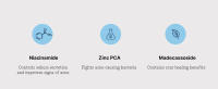 niacinamde control sebum secretion zinc pca fight bacteria madecassoside scar healing benefits