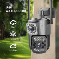 Cámara de Vigilancia Inteligente HD Inalámbrica y Impermeable Monitor de Doble Pantalla para Hogar al Aire Libre Cable de Alimentación Cordado - details 14