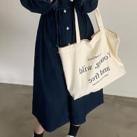 Vestido Denim Retro con Cuello Largo Elegante Estilo Coreano para Mujeres - details 16
