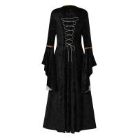 Elegante Vestido Corto de Moda Vintage Manga de Antorcha Dorada Perfecto para Fiestas - details 13