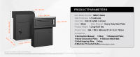 SucceBuy Caja para llaves a través de la puerta, acero resistente, almacenamiento seguro de correo - details 4