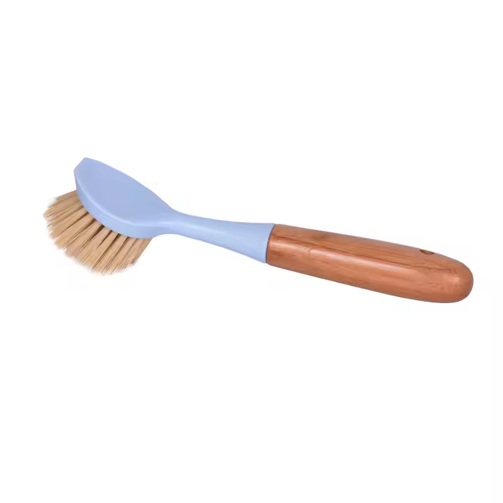 Billy Super Disc Brush Cepillo con mango de bambú ecológico, utilizado para limpieza del hogar y la cocina - 1