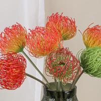 Flor de Leucospermum Artificial de tacto Real, elegante, hecha a mano, garra de cangrejo, crisantemos, alfiletero de plástico, rama de flor - details 4