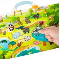 Libros educativos de pegatinas de gelatina, escena reutilizable impermeable, pegatinas silenciosas, juego a juego lavable, libro silencioso para niños para bricolaje - details 2