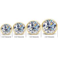 Pendientes de Moissanita Diamante Real AU750 0.3-2ct en Oro Auténtico 18K Joyería Fina Brillante Regalo de Boda para Mujer Mujer - details 2
