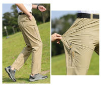 Pantalones de trabajo tipo cargo ligeros e impermeables, secado rápido, bolsillos para senderismo, pesca, carreteras, camping - details 3