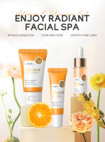 3 unids/set LAIKOU vitamina C 24K Golden Sakura juegos de cuidado de la piel crema facial suero crema para ojos hidratante antiarrugas Kit de cuidado facial - details 9