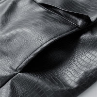 Chaqueta de Cuero CHAIFENKO para Hombres Versátil y Elegante con Cuello de Soporte - details 9