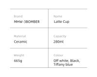 Taza De Café Y Tazón Con Cuchara MHW-3BOMBER 280ML Set De Cerámica Para Casa Y Cocina Regalo De Navidad Para Amantes Del Café - details 1