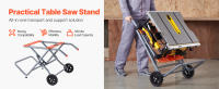 SucceBuy Soporte portátil para sierra de mesa, capacidad de carga de 350 libras, mesa plegable rodante con ruedas de goma de 8 pulgadas, construcción resistente, universal - details 0