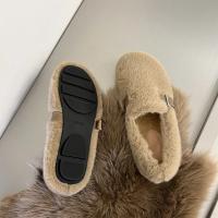 Mocasines planos de piel para mujer, zapatos cortos de felpa, cálidos, de algodón, informales, para caminar, de diseñador, nueva tendencia, Invierno - details 18