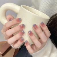 Caja de 24 piezas uñas removibles estilo corto parches uñas postizas uñas tabletas - details 7