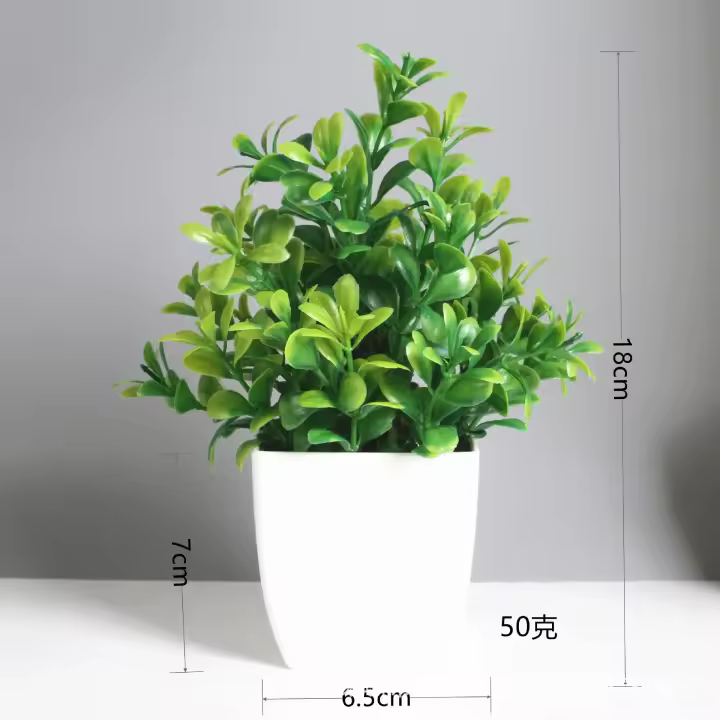 Bonsái Artificial Planta Verde Falsa de Eucalyptus en Maceta para Decoración de Hogar Interior y Exterior - 1