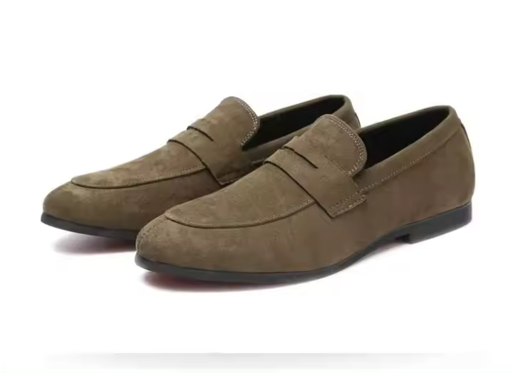 Calcados Marrón Moda Mokasin Marca Vestido de Cuero Zapatos Casuales Puntiagudos Nuevo Estilo de Los Hombres - 1