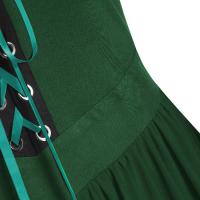 Vestido De Mujer Talla Grande Hombros Descubiertos Con Alas De Mariposa Estilo Gótico Para Halloween Vestido Elegante De Cintura Media Polyester - details 31