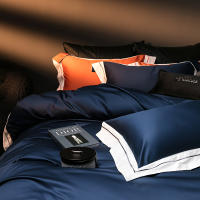 Juegos de cama de algodón egipcio antibacteriano 5A, Color sólido, ligeros, de lujo, 100% algodón, con fundas de almohada para cama King Size, novedad de 2025 - details 5