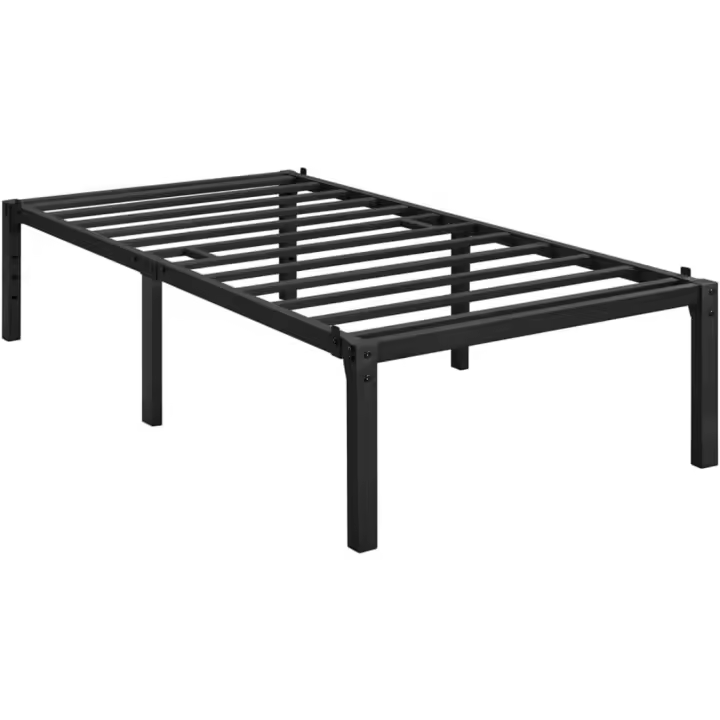 Colchón de Acero Negro 90 x 190 x 36.5 cm Fácil Montaje Espacio de Almacenamiento Bajo la Cama - 1