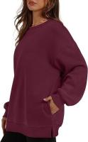 Sudadera holgada de manga larga con cuello redondo para mujer - details 26