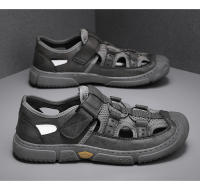 Sandalias de verano para hombre, sandalias romanas de cuero de ocio, zapatos de playa transpirables, zapatos cómodos para hombre, chanclas para exteriores, zapatillas deslizantes - details 19