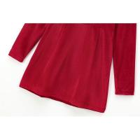 Vestido Mini de Moda 2025 para Mujer con Cuello Cuadrado, Cintura con Cuentas Hechas a Mano, Manga Larga de Terciopelo, Elegante y Temperamental. - details 4