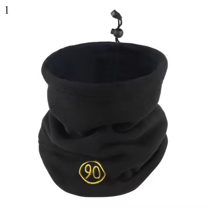 Polaina de cuello a prueba de frío para hombres y mujeres, cubierta facial de forro polar, máscara de media cara, bufanda de tubo de esquí cálida para acampar al aire libre, moda de invierno - 1