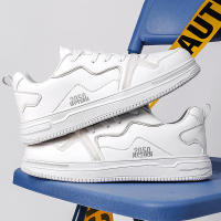 Zapatos de cuero para hombre, calzado informal, transpirable, para deportes, color blanco - details 3