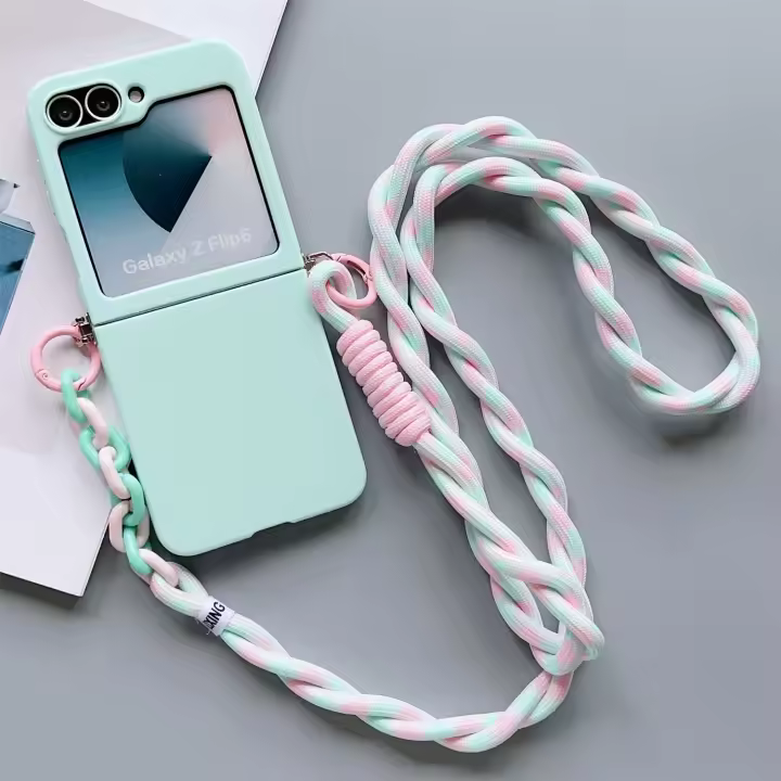 Funda Delgada para Xiaomi Mix Flip Correa Cruza con Caramelo Lindo Cubierta Protectora Sólida - 1