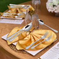 Juego de Platería Floral de Acero Inoxidable 6 Piezas de Cubierta Plana con Diseño Tallado de Rosa - details 4