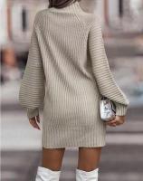 Mini Ds de punto con cuello alto y corto de ganchillo para mujer, sueltos, mangas largas, estilo Retro, talla Xxl - details 11