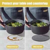 Remaches para platos calientes, almohadillas calientes para cocina, remaches para ollas y sartenes calientes, soportes para ollas para cocina, soportes para ollas resistentes al calor, 4 piezas, remaches para mesa - details 0