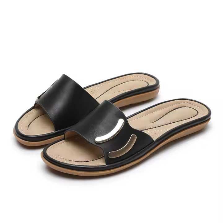 Sandalias 2025 nuevos zapatos de mujer en tallas grandes, sandalias modernas y cómodas, pantuflas de playa casuales y elegantes - 1