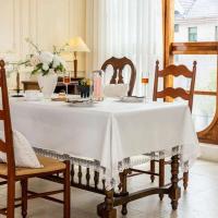Mantel rectangular de poliéster blanco impermeable, resistente a la suciedad y al aceite que cubre la cocina del hogar con decoración ENCE - details 9