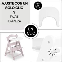 Set de Tronas de Bebé Evolutivas con Bandeja y Cojín de 2 Piezas |   Trona de madera regulable |   Silla Alta para Niños desde 6 Meses con Accesorios - details 38