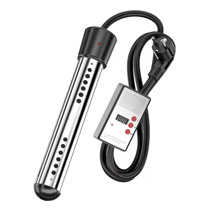 Calentador de agua por inmersión, cubo eléctrico de 2500W con temporizador, apagado automático, para bañera de hidromasaje, para el hogar, enchufe europeo de invierno - 1