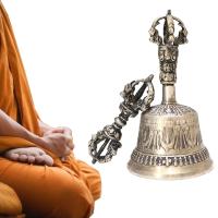 Conjunto de campana Dorje de objetos del Dharma hechos a mano, budista tibetano, decoración del hogar para meditación, oración, Reiki, curación de claridad - details 0
